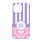 Pink & Purple Damask iPhone 13 Pro Case - Back