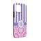 Pink & Purple Damask iPhone 13 Tough Case - Angle