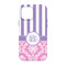 Pink & Purple Damask iPhone 13 Tough Case - Back