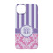 Pink & Purple Damask iPhone 14 Case - Back