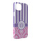Pink & Purple Damask iPhone 14 Pro Max Case - Angle