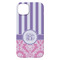 Pink & Purple Damask iPhone 14 Pro Max Case - Back