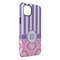 Pink & Purple Damask iPhone 14 Pro Max Tough Case - Angle