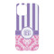 Pink & Purple Damask iPhone 15 Case - Back