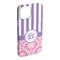 Pink & Purple Damask iPhone 15 Plus Case - Angle