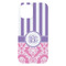 Pink & Purple Damask iPhone 15 Plus Case - Back