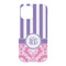 Pink & Purple Damask iPhone 15 Pro Case - Back