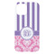 Pink & Purple Damask iPhone 15 Pro Max Case - Back