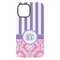 Pink & Purple Damask iPhone 15 Pro Max Tough Case - Back