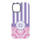 Pink & Purple Damask iPhone 15 Pro Tough Case - Back