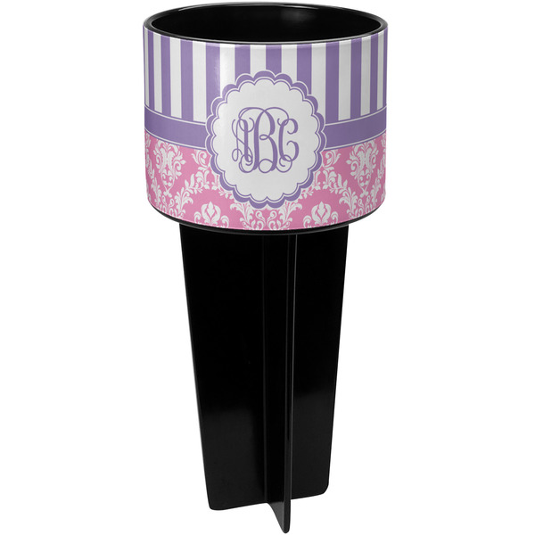 Pink & Purple Damask spiker_black_apvl