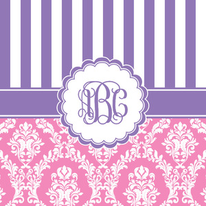 Pink & Purple Damask