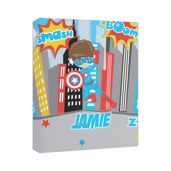 Custom Superhero in the City Canvas Print (Personalized)