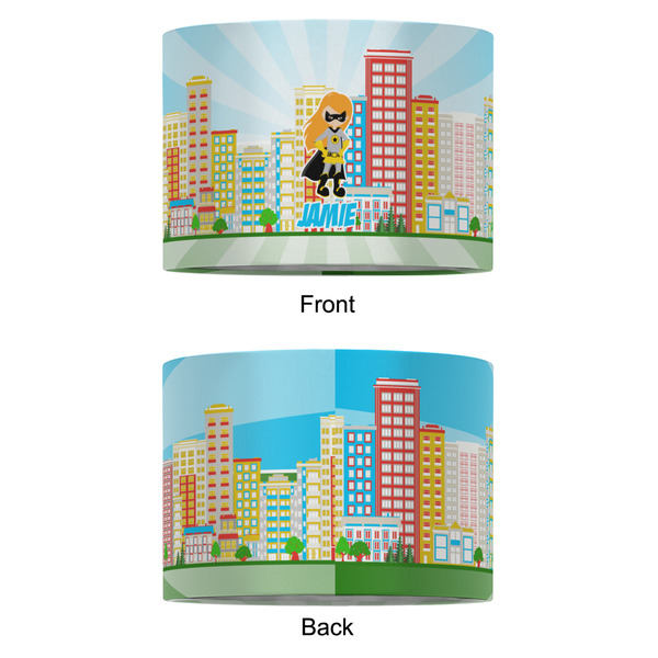 Superhero in the City 12" Drum Lampshade - APPROVAL (Fabric)