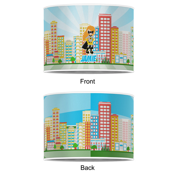 Superhero in the City 12" Drum Lampshade - APPROVAL (Poly Film)