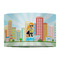 Superhero in the City 12" Drum Lampshade - FRONT (Fabric)