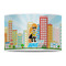 Superhero in the City 12" Drum Lampshade - FRONT (Poly Film)