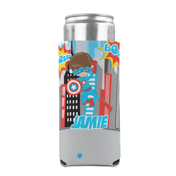 Superhero in the City 12oz Tall Can Sleeve - FRONT (on can)