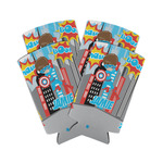 Superhero in the City Can Cooler (tall 12 oz) - Set of 4 (Personalized)