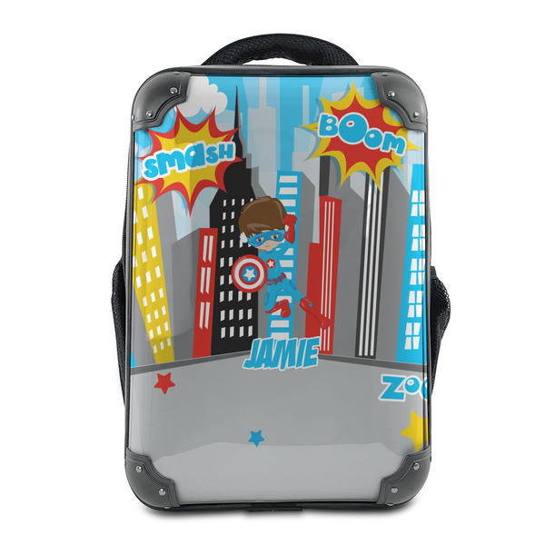Custom Superhero in the City 15" Hard Shell Backpack (Personalized)