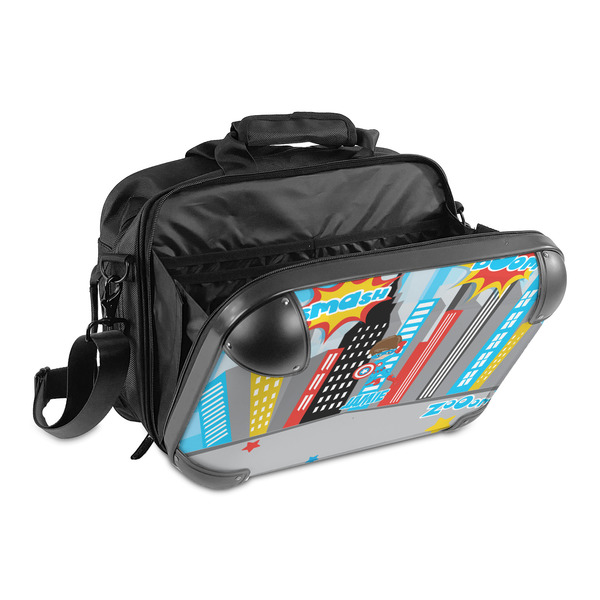 Superhero in the City 15" Hard Shell Briefcase - Open