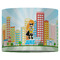 Superhero in the City 16" Drum Lampshade - FRONT (Fabric)