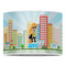 Superhero in the City 16" Drum Lampshade - FRONT (Poly Film)