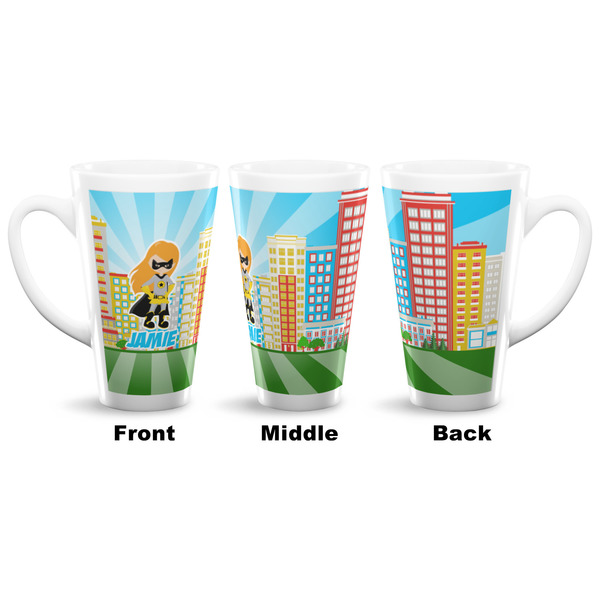 Superhero in the City 16 Oz Latte Mug - Approval