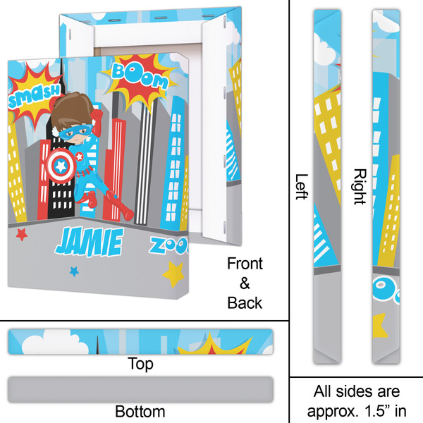 Superhero in the City 16x20 - Canvas Print - Approval