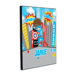 Superhero in the City Wood Prints (Personalized)