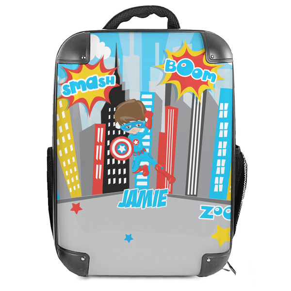 Custom Superhero in the City Hard Shell Backpack (Personalized)