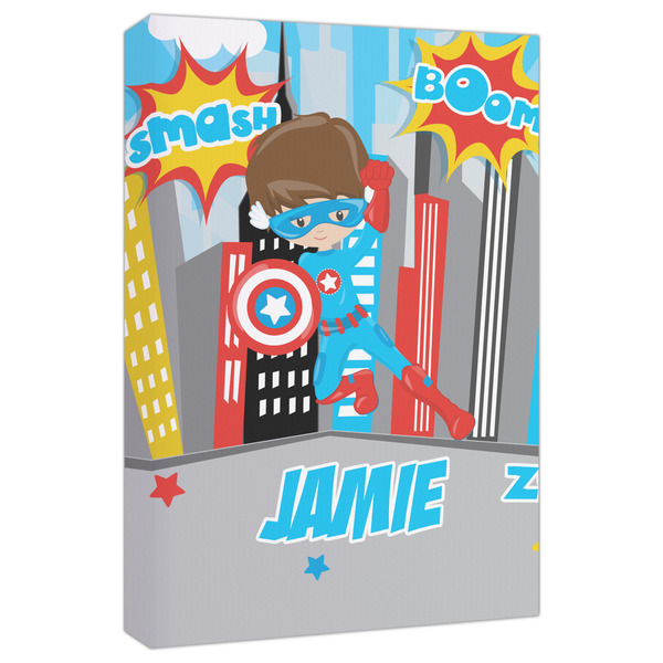 Custom Superhero in the City Canvas Print - 20x30 (Personalized)