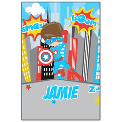 Superhero in the City Wood Print - 20x30 (Personalized)