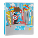 Superhero in the City 3-Ring Binder - 1 inch (Personalized)