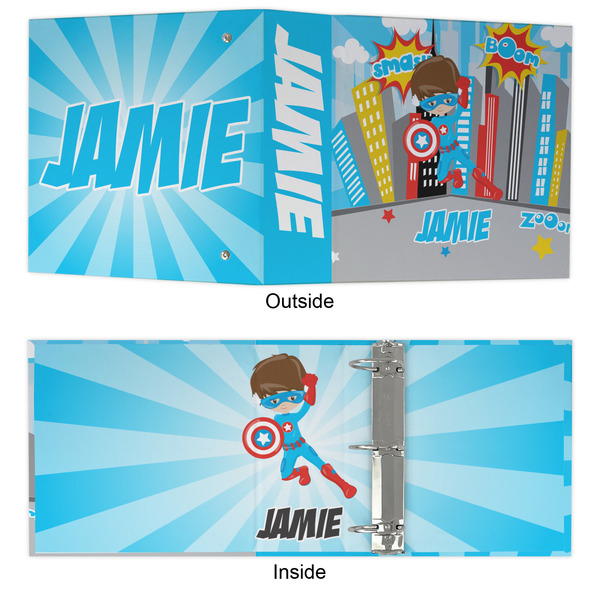 Superhero in the City 3 Ring Binders - Full Wrap - 3" - APPROVAL