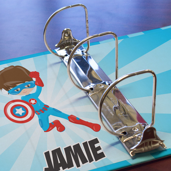 Superhero in the City 3 Ring Binders - Full Wrap - 3" - DETAIL