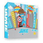 Superhero in the City 3 Ring Binder - Full Wrap - 3" (Personalized)