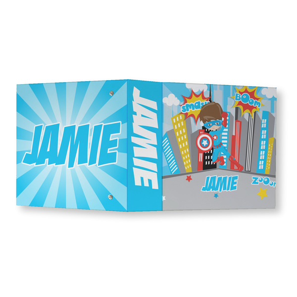 Superhero in the City 3 Ring Binders - Full Wrap - 3" - OPEN OUTSIDE