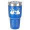 Superhero in the City 30 oz Stainless Steel Ringneck Tumbler - Blue - Front