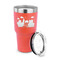 Superhero in the City 30 oz Stainless Steel Ringneck Tumblers - Coral - LID OFF