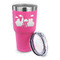 Superhero in the City 30 oz Stainless Steel Ringneck Tumblers - Pink - LID OFF