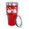 Superhero in the City 30 oz Stainless Steel Ringneck Tumblers - Red - LID OFF