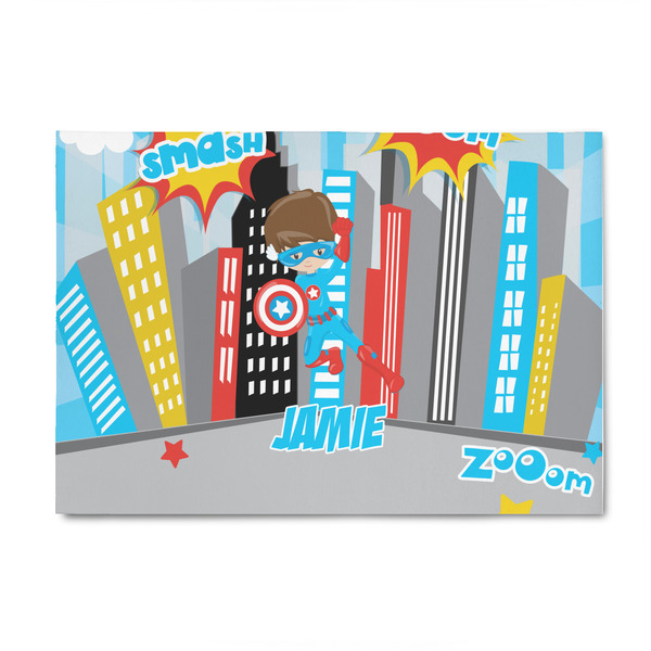 Custom Superhero in the City 4' x 6' Indoor Area Rug (Personalized)