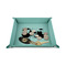 Superhero in the City 6" x 6" Teal Leatherette Snap Up Tray - STYLED