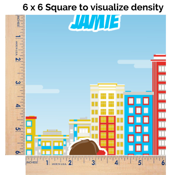 Superhero in the City 6x6 Swatch of Fabric