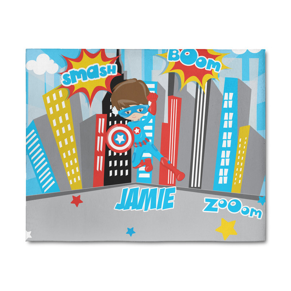 Custom Superhero in the City 8' x 10' Indoor Area Rug (Personalized)