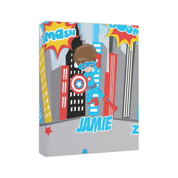 Superhero in the City 8x10 - Canvas Print - Angled View