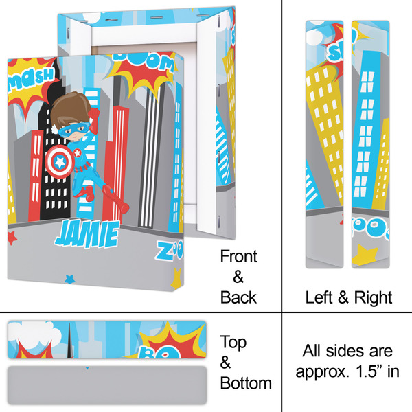 Superhero in the City 8x10 - Canvas Print - Approval