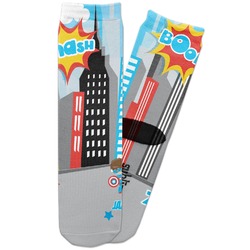Superhero in the City Adult Crew Socks (Personalized)