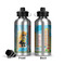 Superhero in the City Aluminum Water Bottle - Front and Back